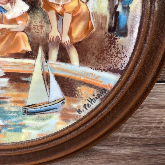 Limoges Setting Sail at the Tuileries B.Peltriaux collectors plate 1986 - Picture 3 of 5